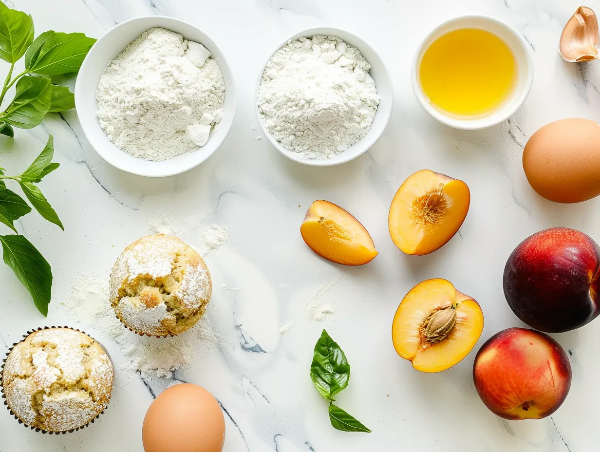 Fresh Nectarine Muffin Ingredients