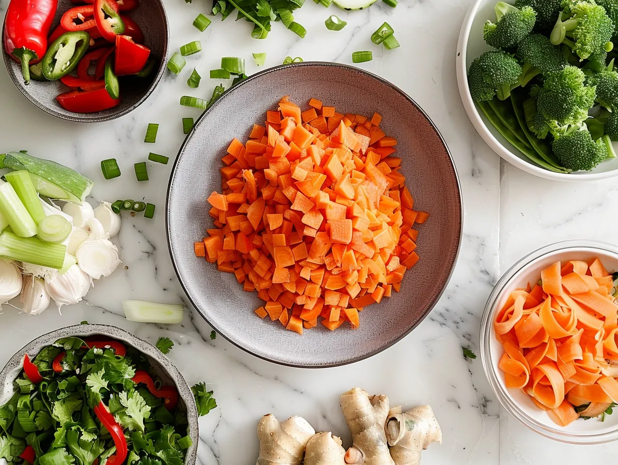 Fresh Spring Roll Salad Ingredients