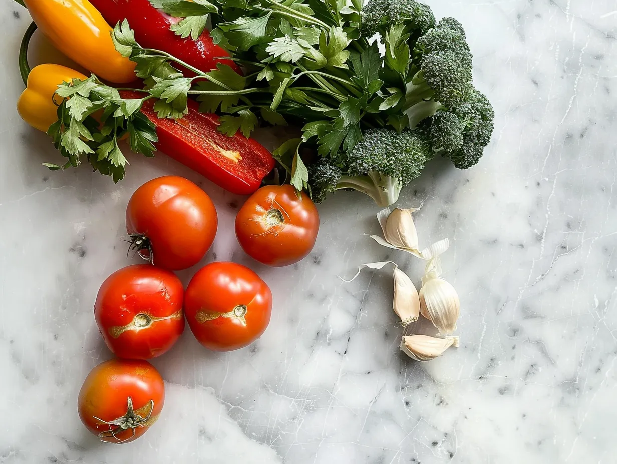 fresh tuscan vegetable soup ingredients