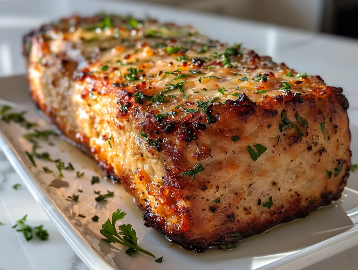 Garlic Parmesan Chicken Meatloaves