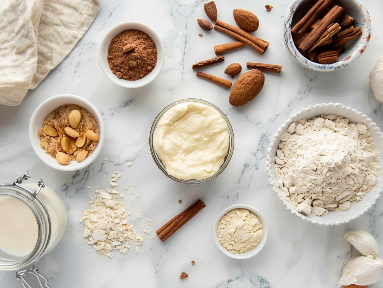 Gathering ingredients for protein crepes