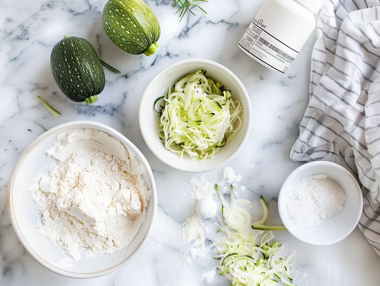 Gathering ingredients for Sweet Sour Cream Zucchini Bread
