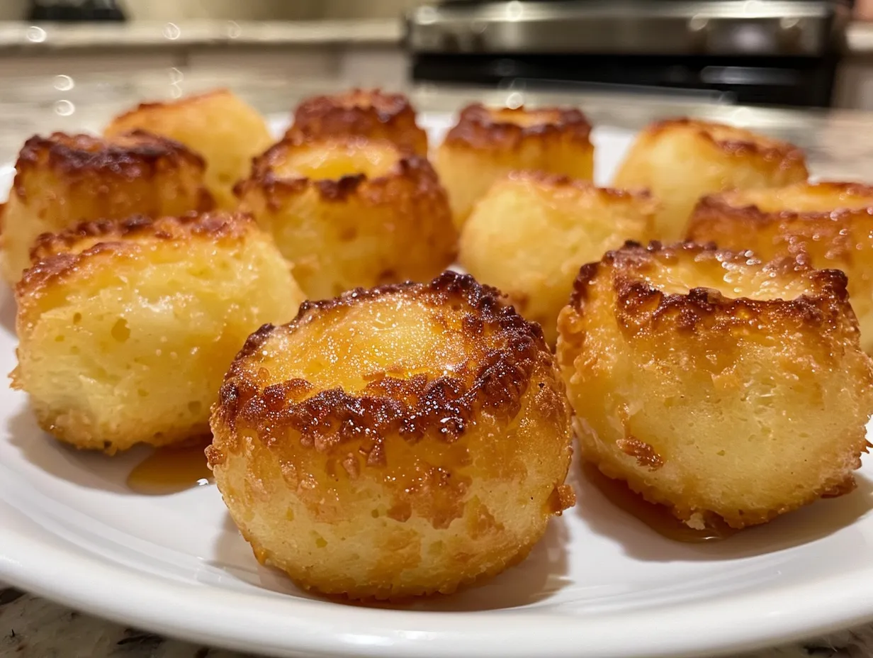 Golden southern-style honey butter cornbread poppers
