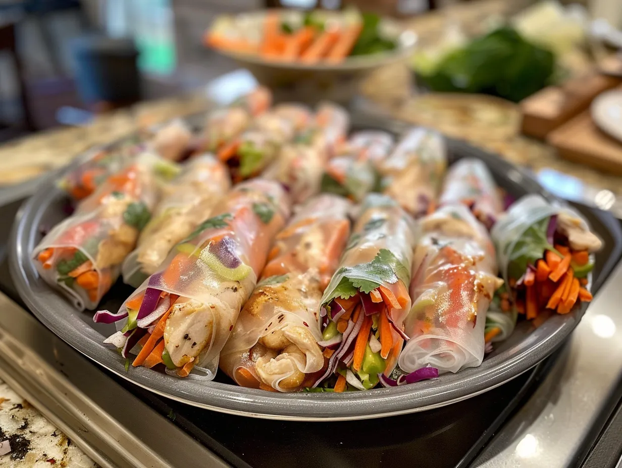 Homemade Chicken Spring Roll Salad Perfection