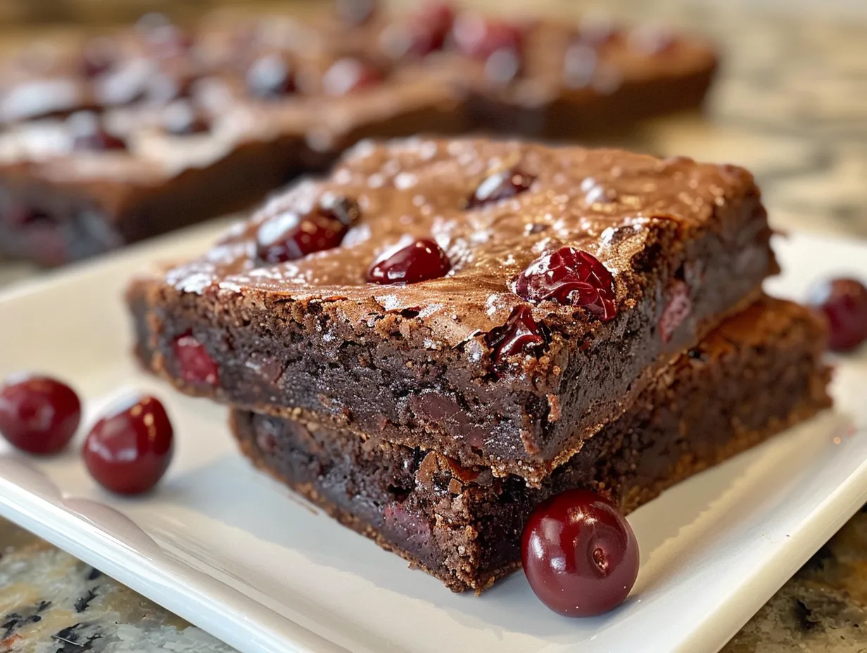 chocolate cherry brownies