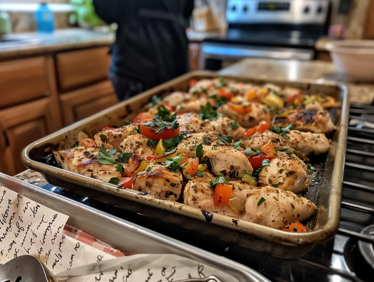 Homemade Greek Chicken Souvlaki on a Table