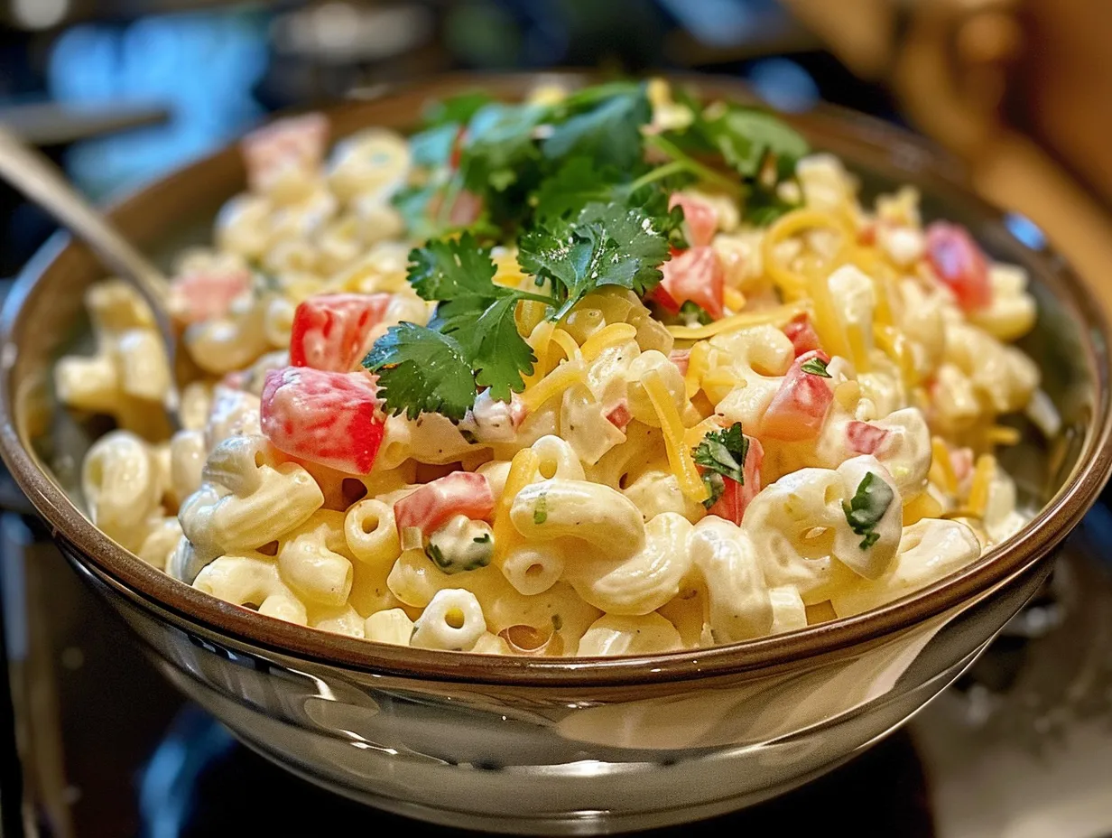 Homemade Mexican Macaroni Salad
