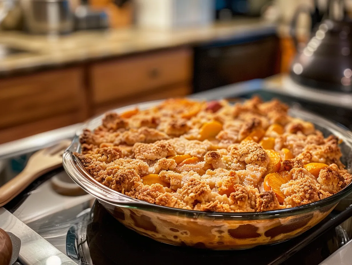 Homemade Peach Cobbler Finale