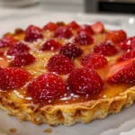 strawberry honey custard tarts