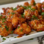 Honey BBQ Baked Popcorn Chicken Delight