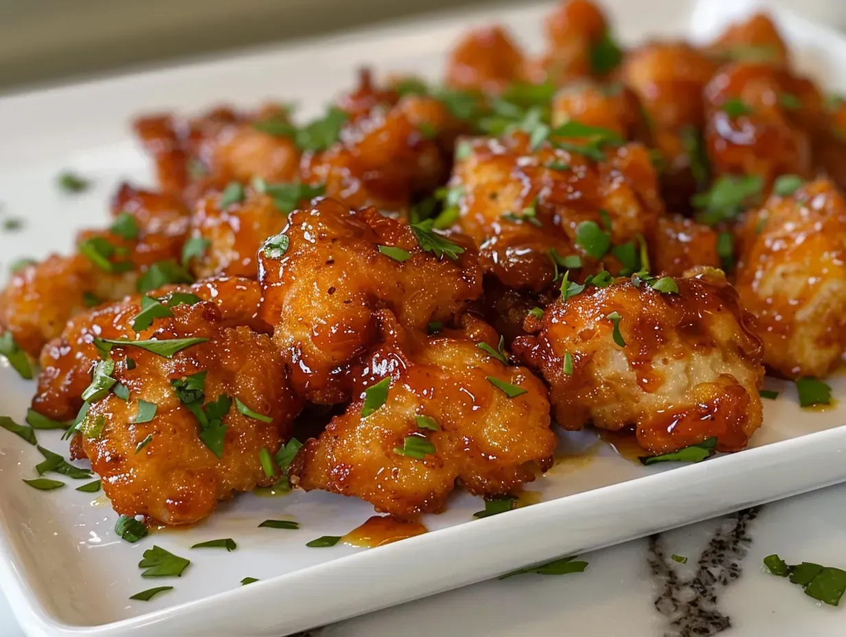 Honey BBQ Baked Popcorn Chicken Delight