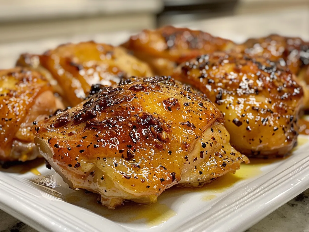 honey garlic slow cooker chicken thighs