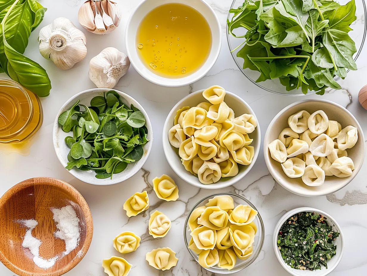 Ingredients for Hot Honey Tortellini Pasta Salad