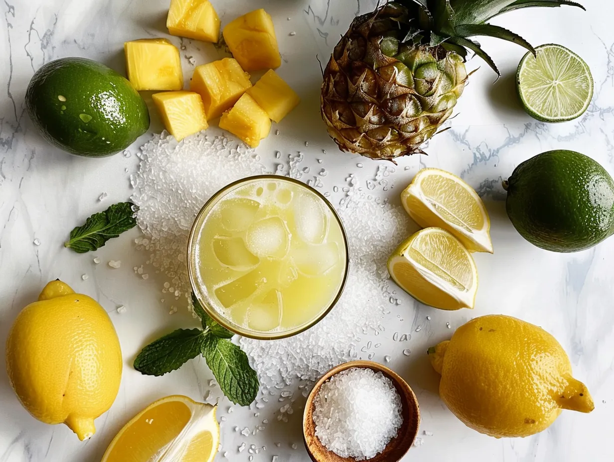 Ingredients for a Tropical Blue Mai Tai