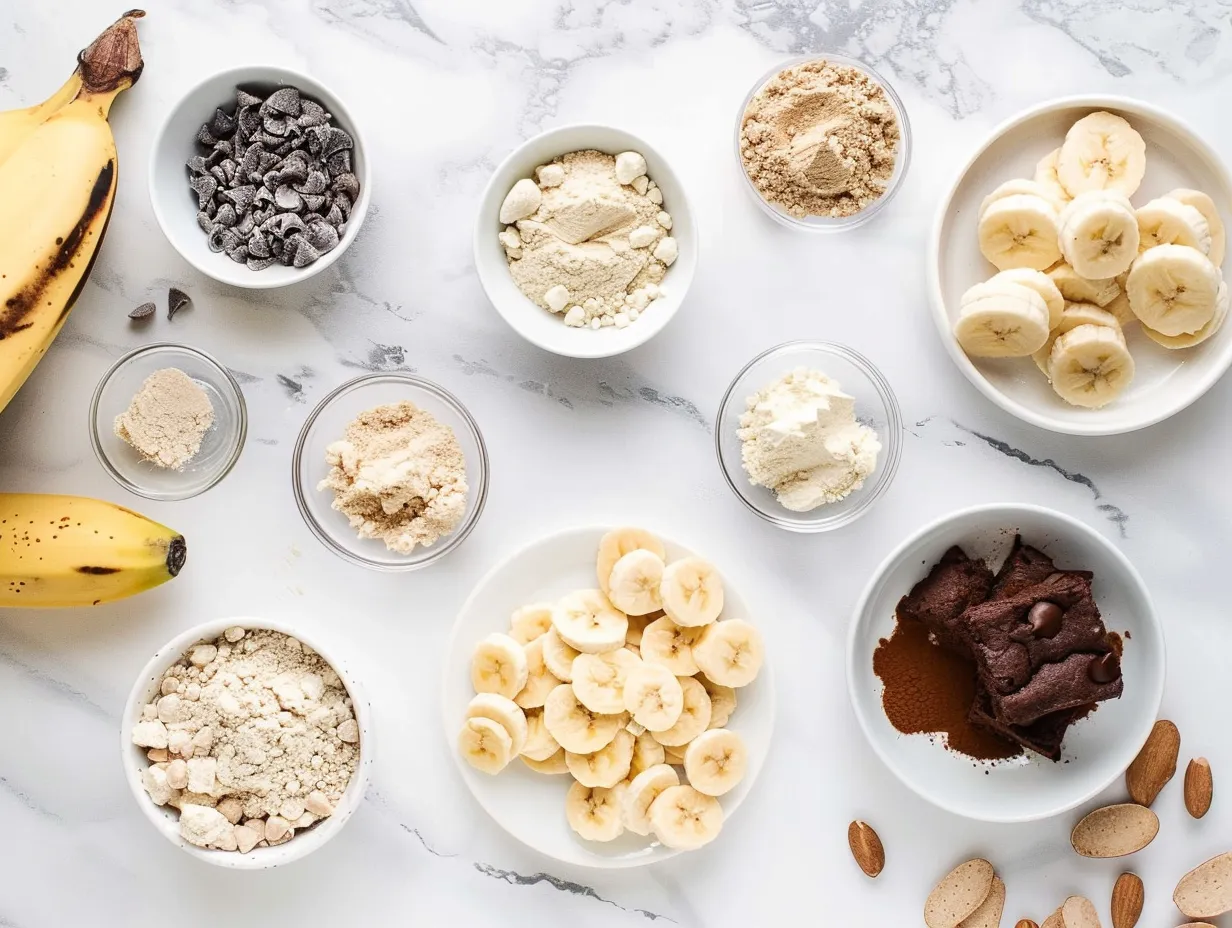Ingredients for Chewy Banana Blondies