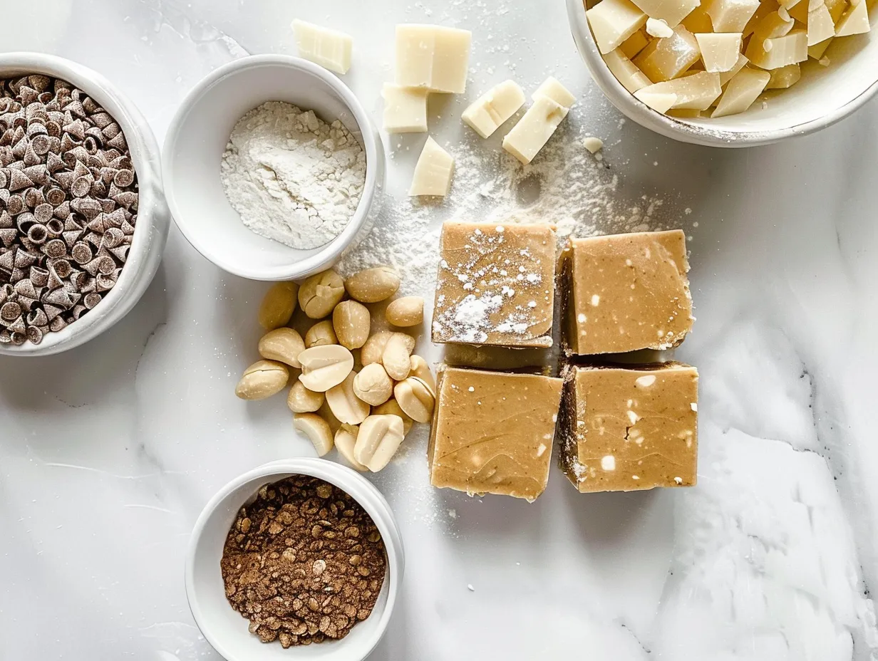 Ingredients for copycat disneyland peanut butter bars