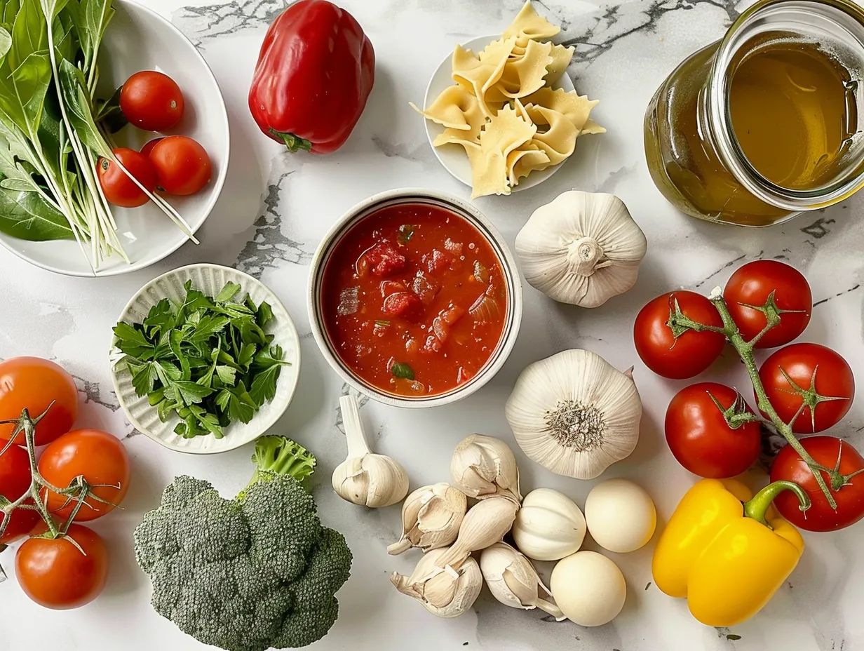 Ingredients for Crock Pot Lasagna Soup