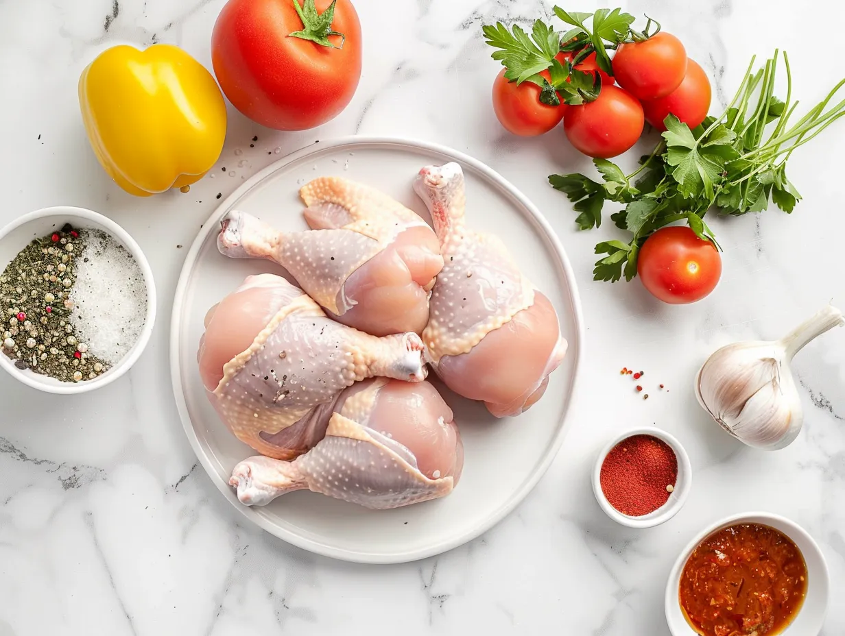 Ingredients for easy instant pot chicken