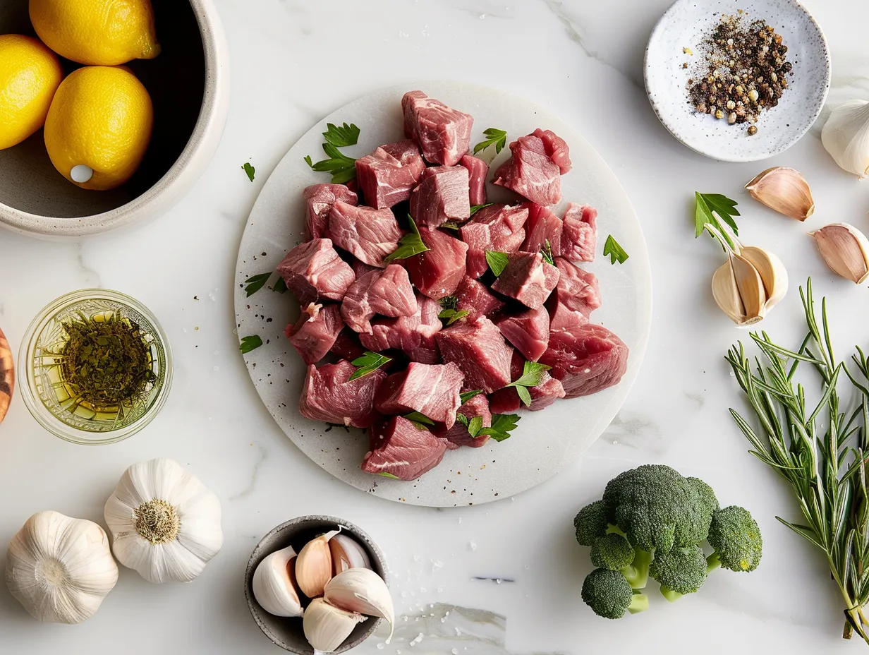 Ingredients for Slow Cooker Beef Stroganoff