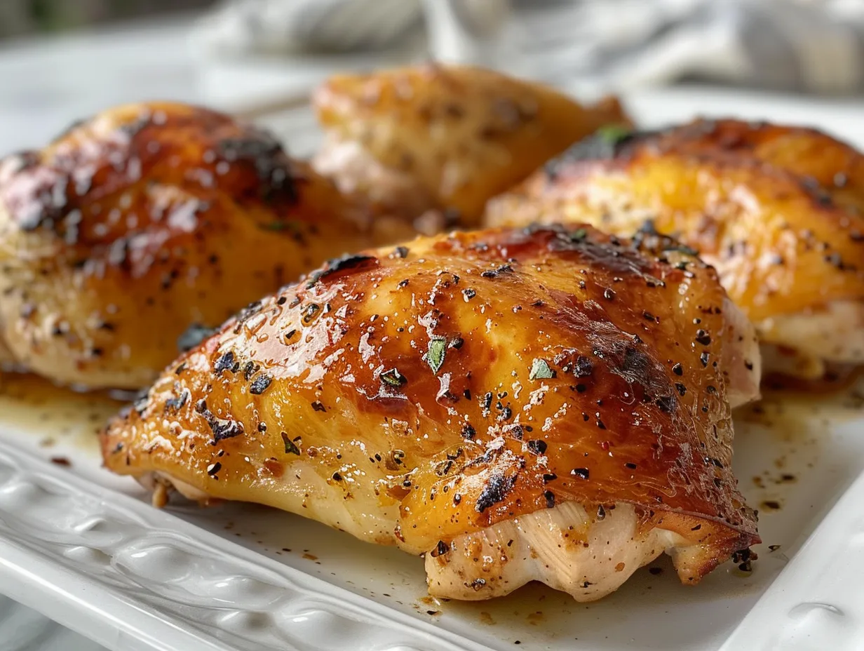 Juicy Baked Chicken Recipe Platter