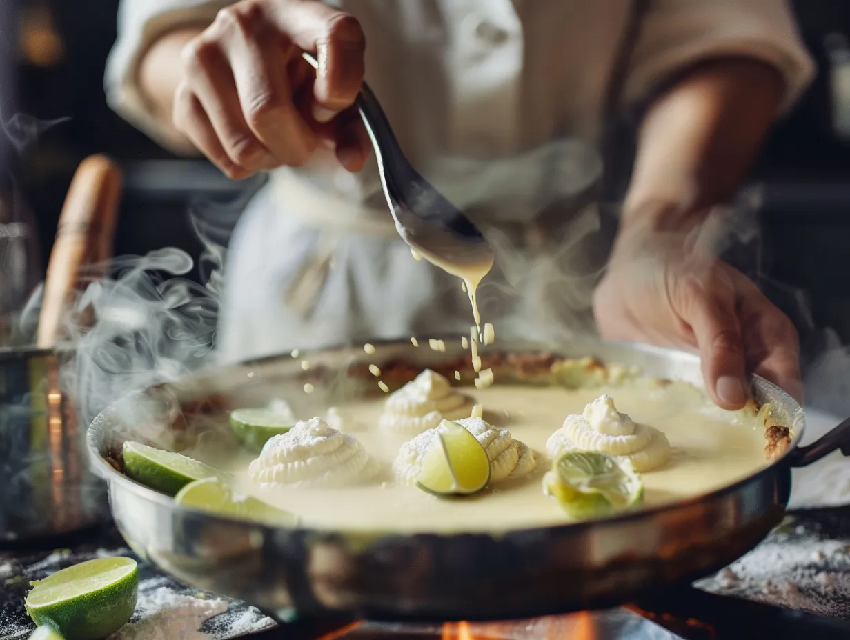 Key Lime Cheesecake Preparation