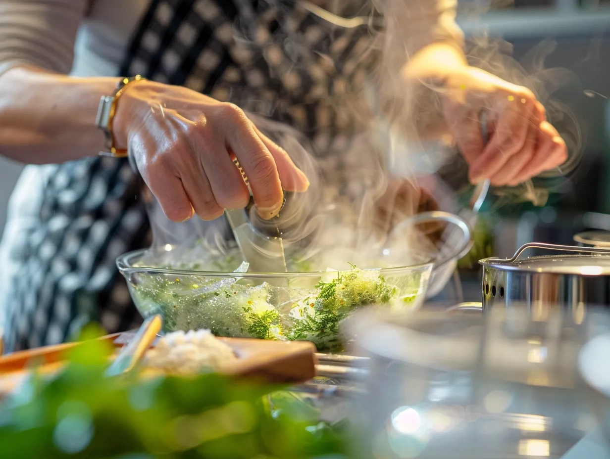 making dill pickle hot sauce