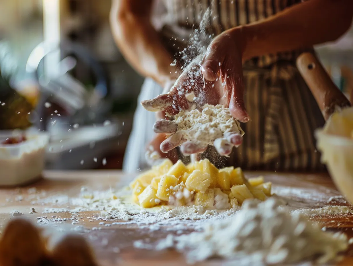 Making Pineapple Bars