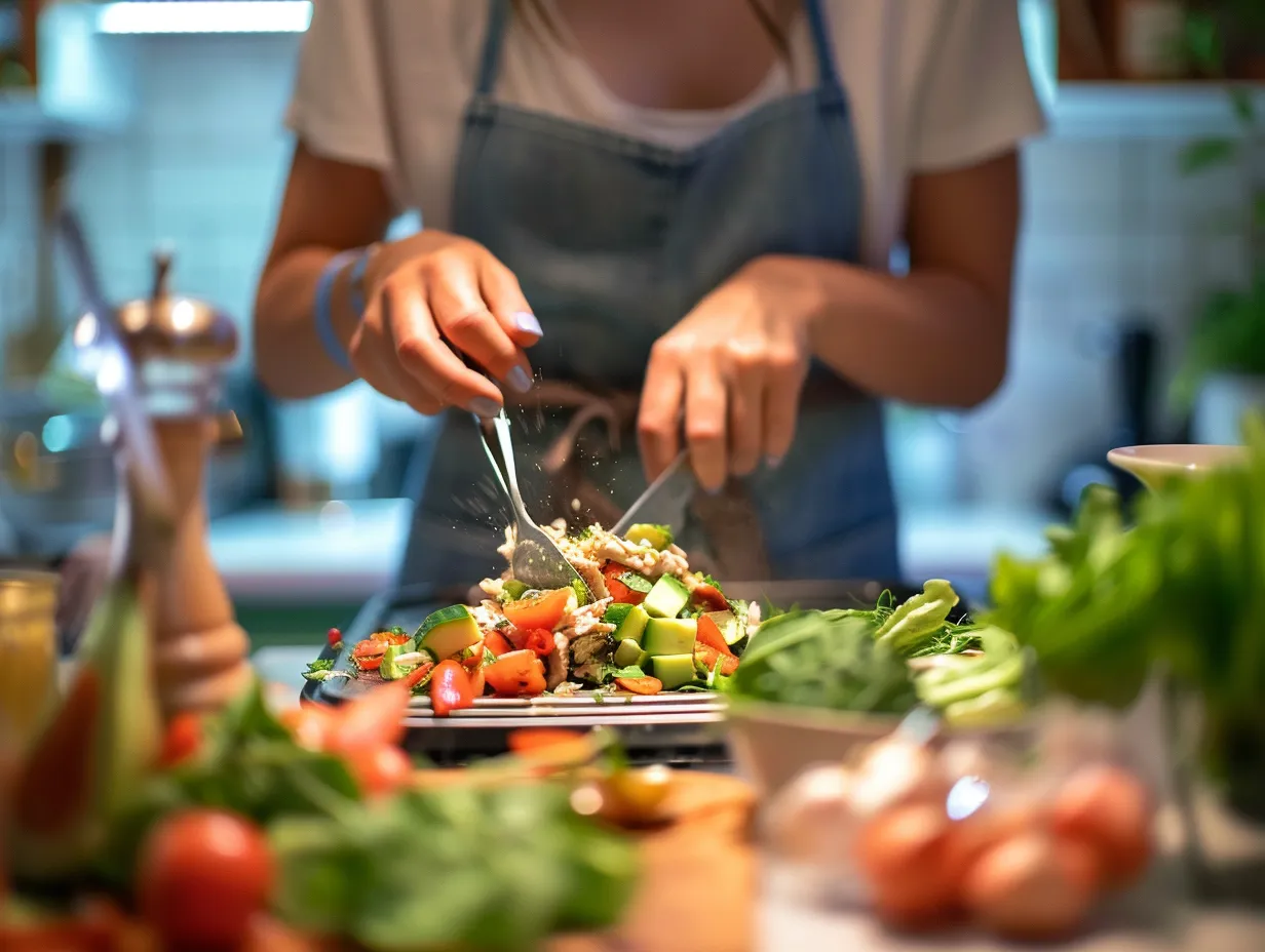 Making Southwest Chicken Salad