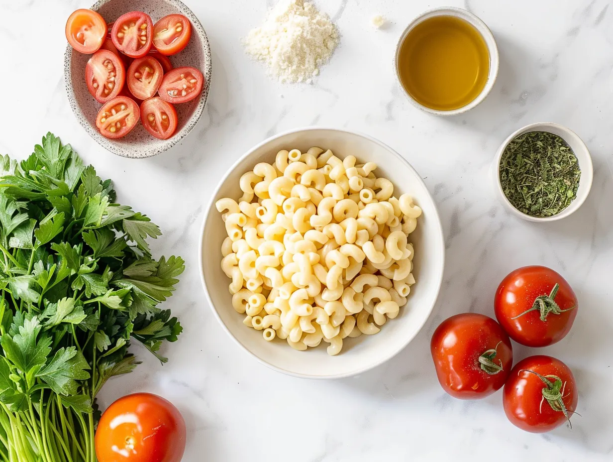 Ingredients for Mexican Macaroni Salad