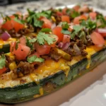 Mexican Zucchini Boats Display