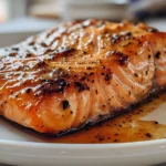 baked bbq salmon is tender