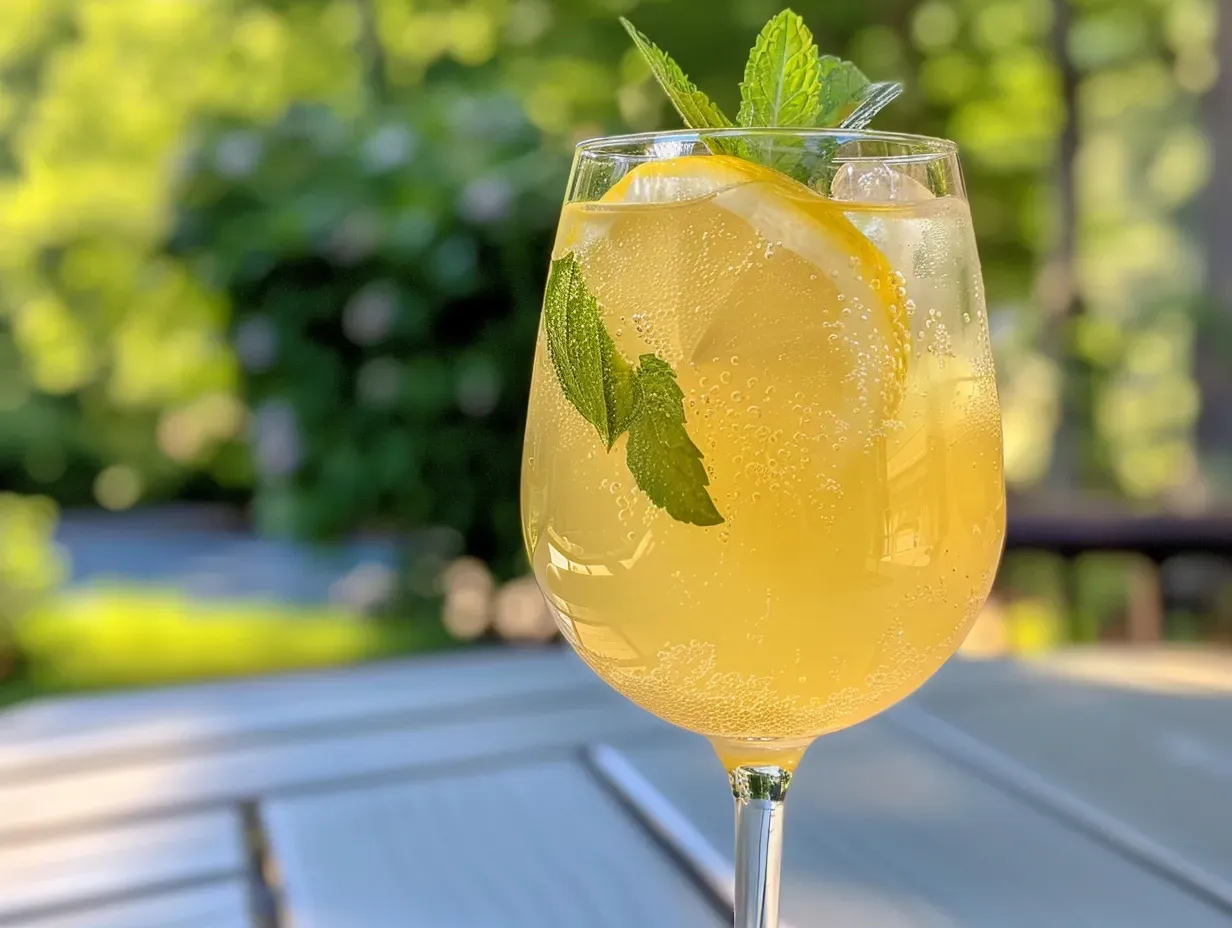 limoncello spritz with prosecco