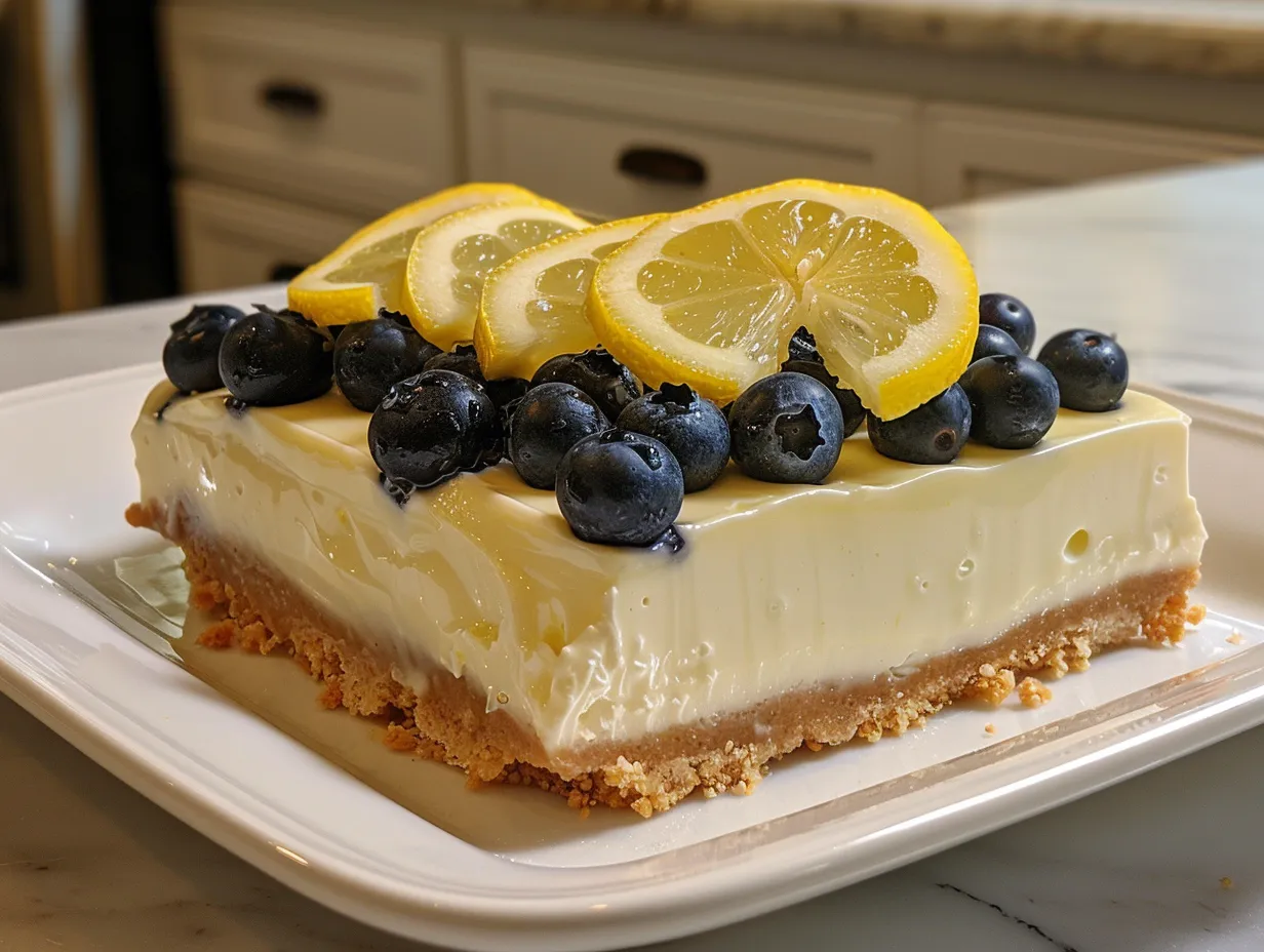 no bake lemon blueberry dessert