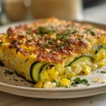 Parmesan Zucchini Corn Dish on a Rustic Table