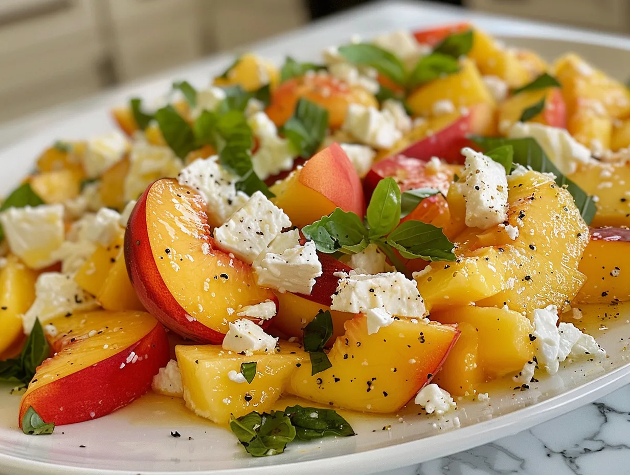 Peach Feta Salad Recipe : Summer Delight