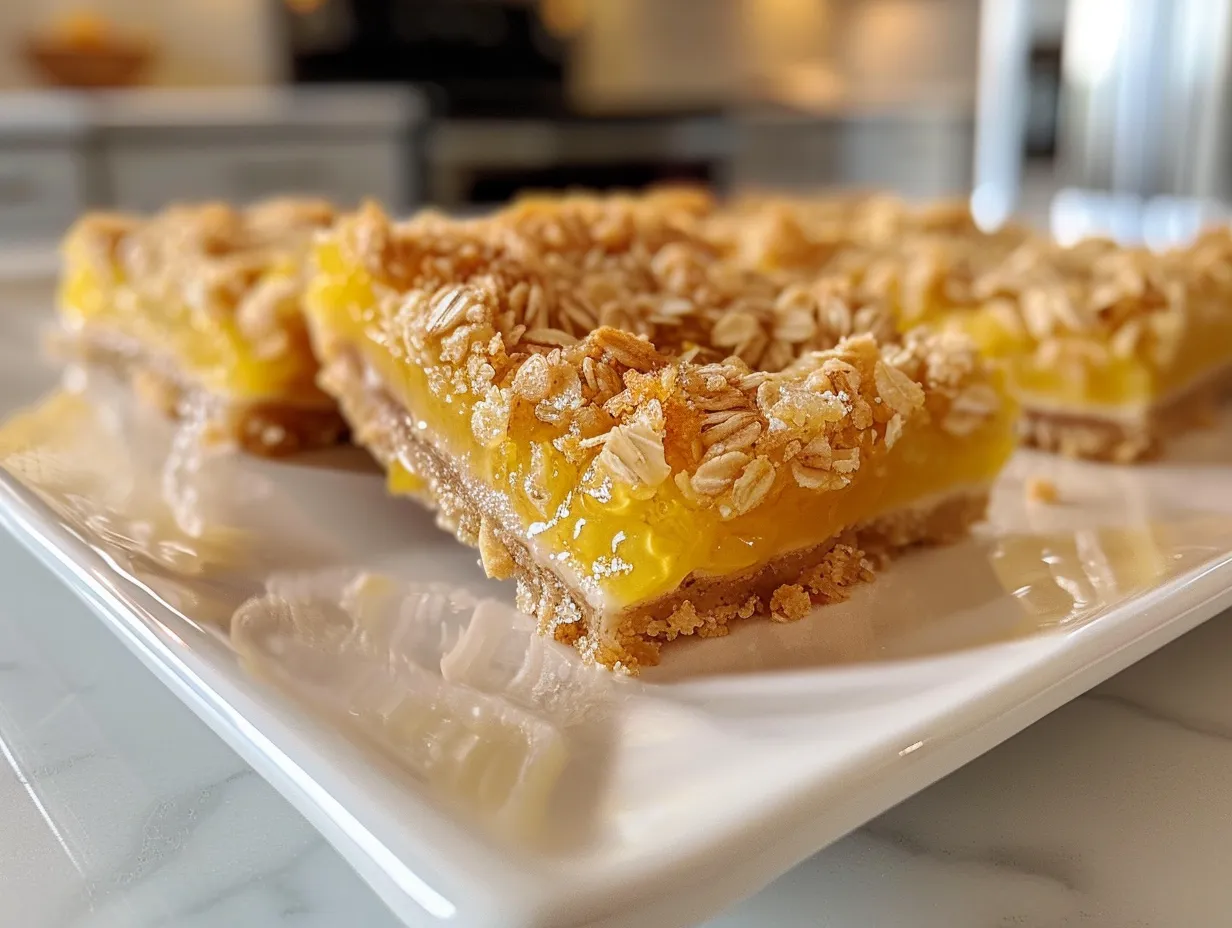lemon oatmeal crumble bars