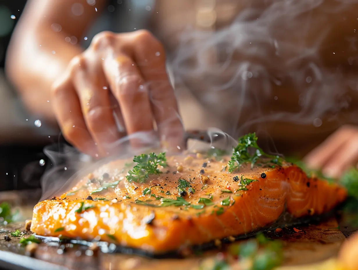 Preparing Baked BBQ Salmon