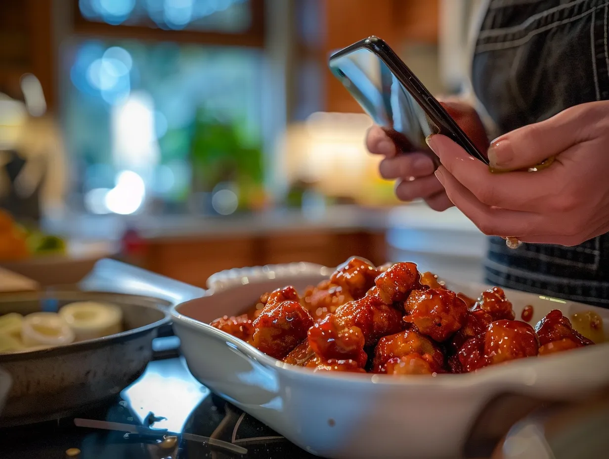 Preparing Baked Honey BBQ Popcorn Chicken