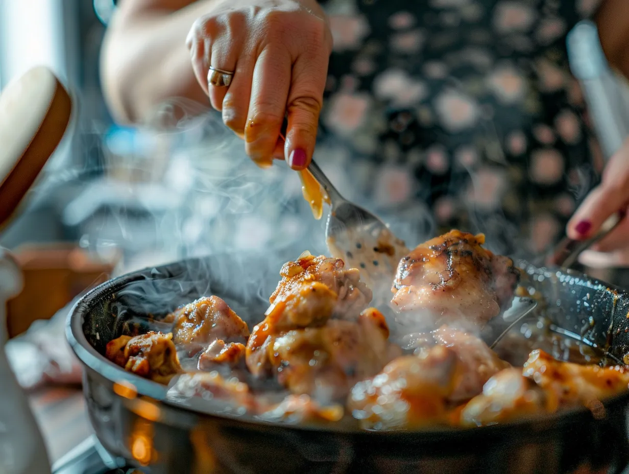 Preparing Honey Garlic Chicken Thighs