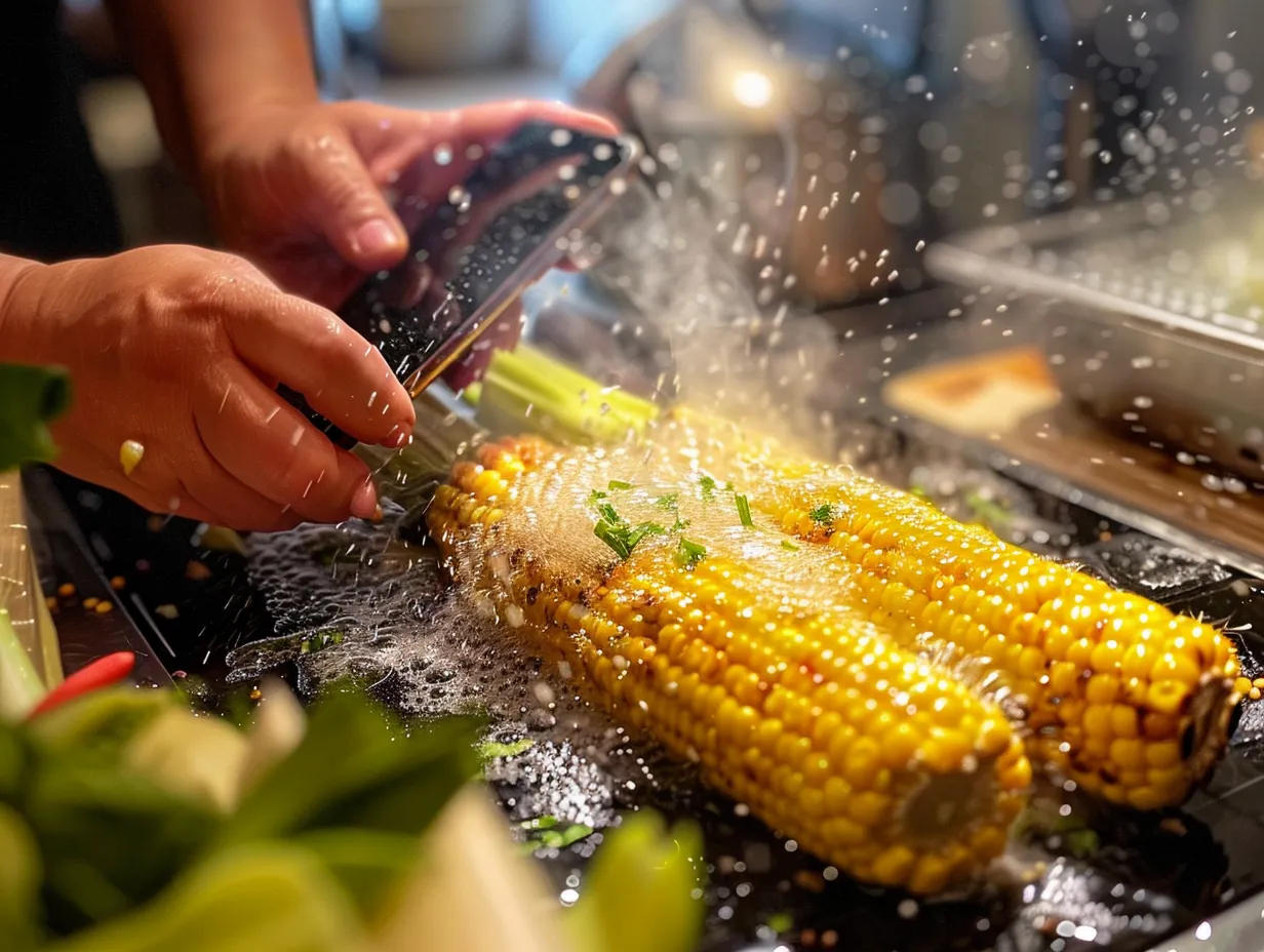 Preparing Sweet and Smoky Grilled Corn Salad