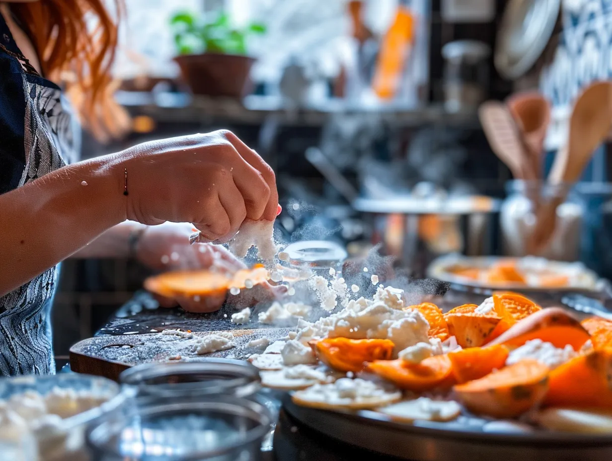 Preparing Sweet Potato Rounds