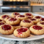 Raspberry Cheesecake Thumbprint Cookies Display
