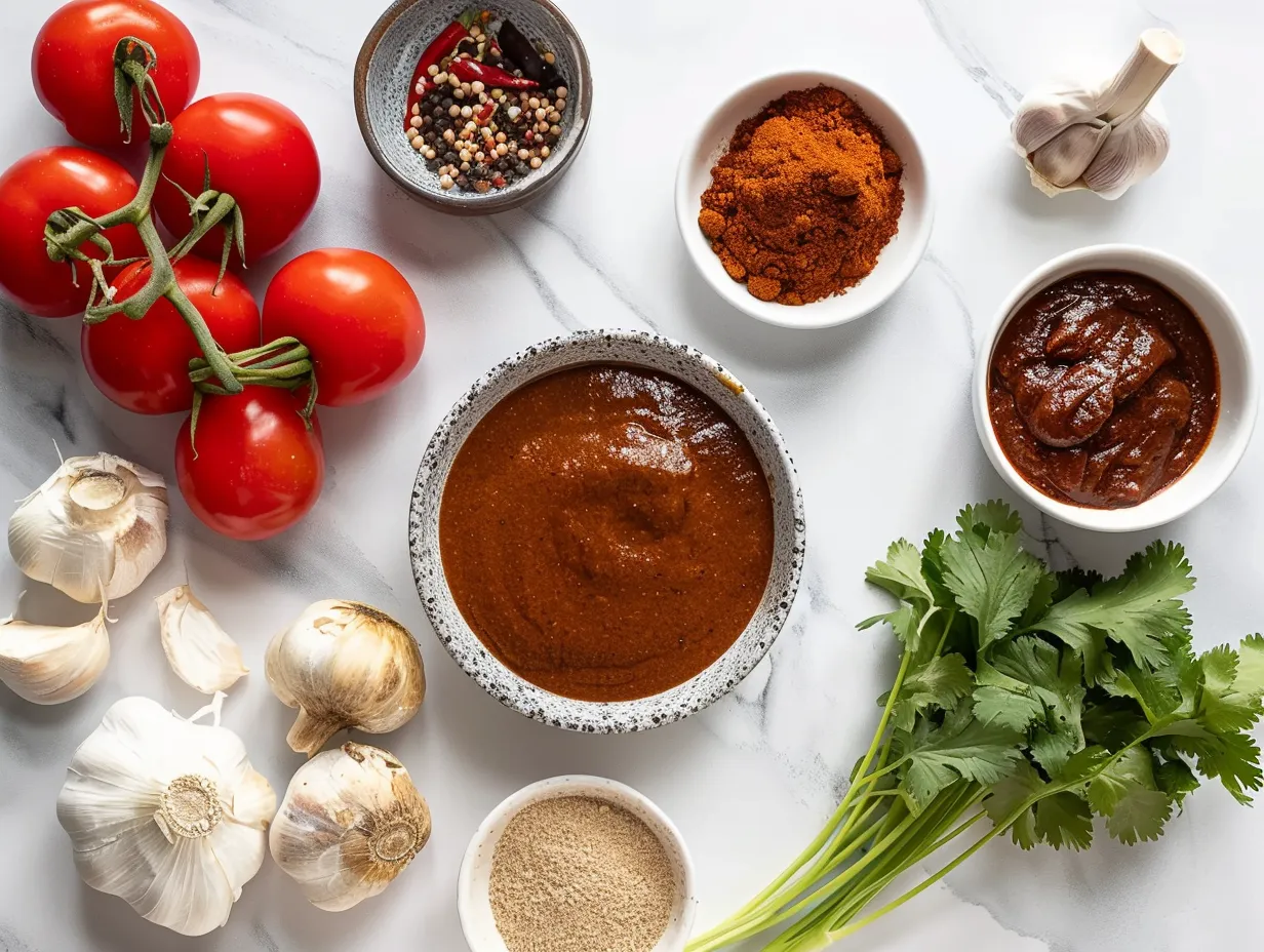 raw chicken mole ingredients