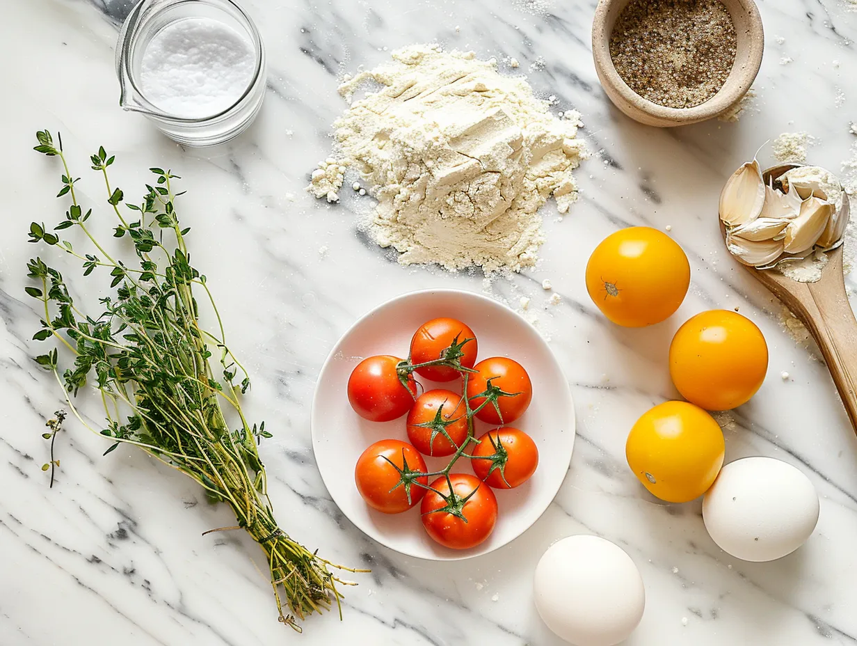 Ingredients for southern tomato pie