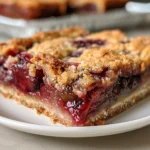 Rustic plum cobbler bars
