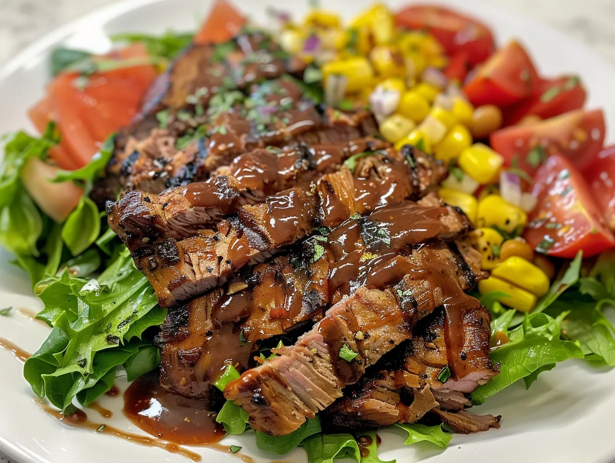 smoky grilled cowboy salad with tangy dressing