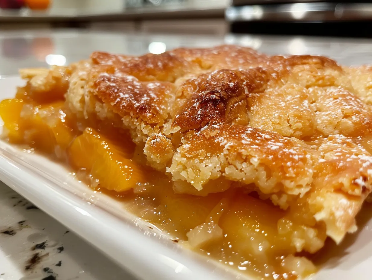 Southern Peach Cobbler Display