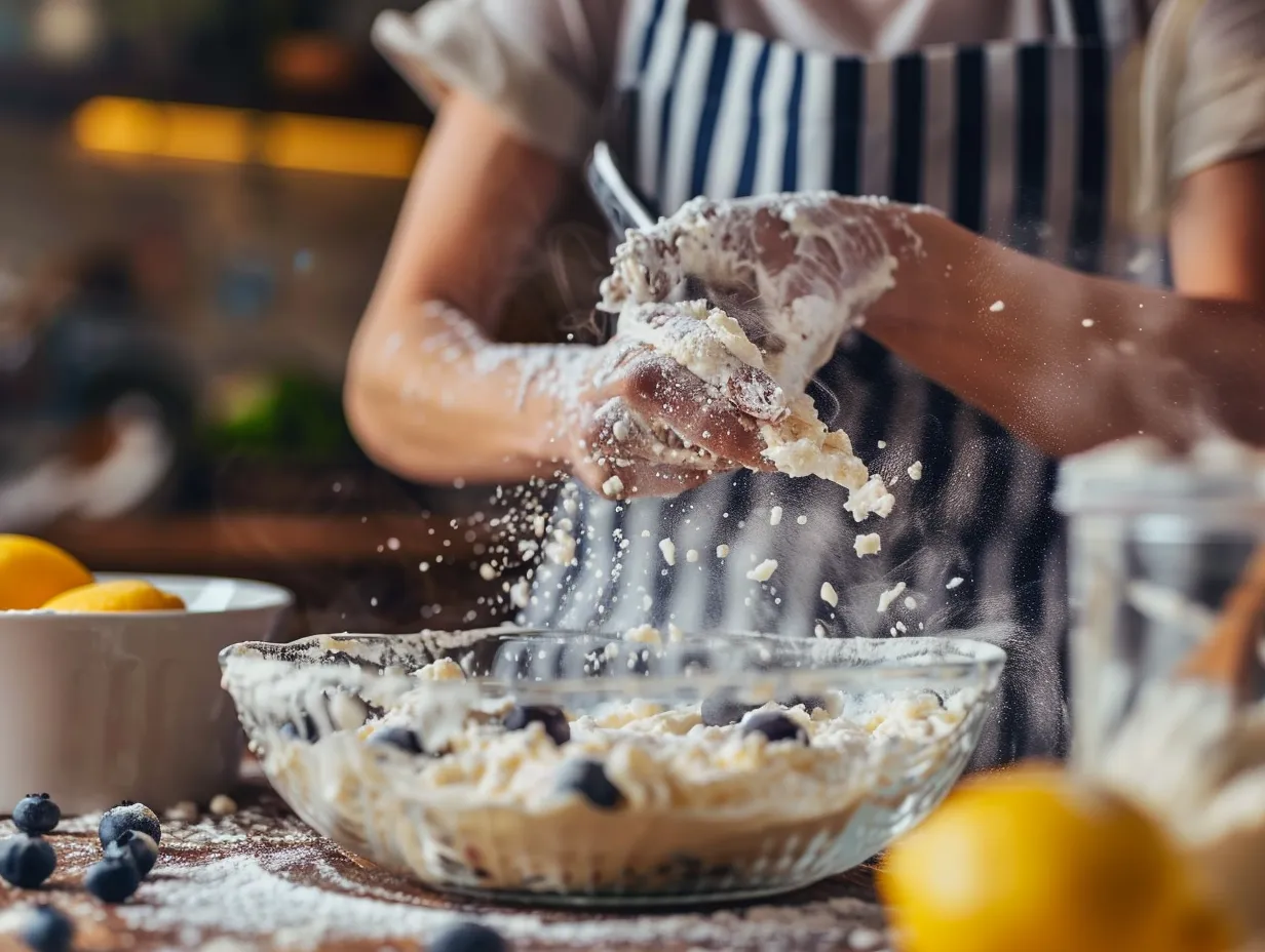 step by step no bake lemon blueberry dessert instructions