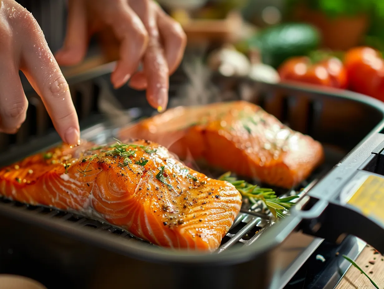 steps to prepare air fryer salmon