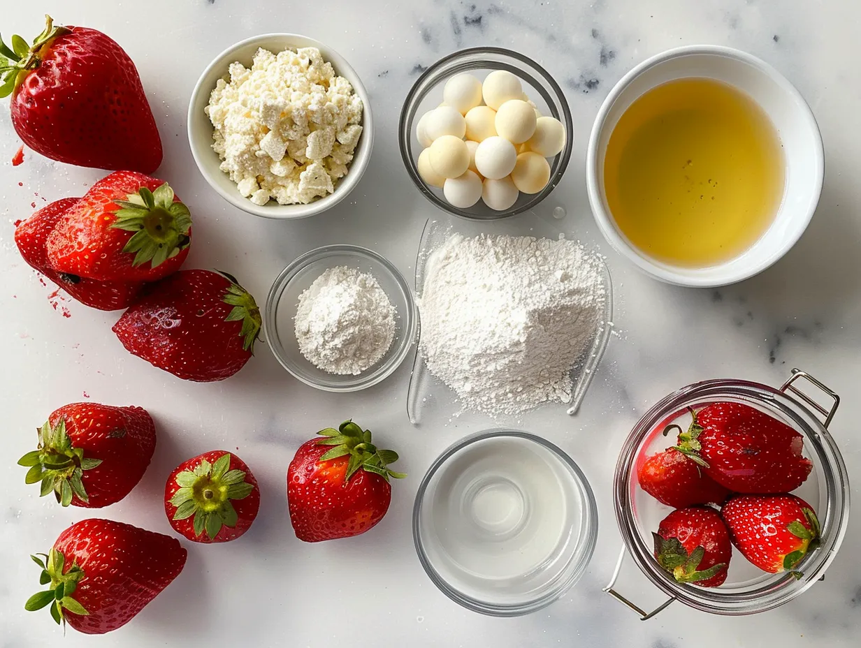Strawberry Shortcake Brownies Ingredients